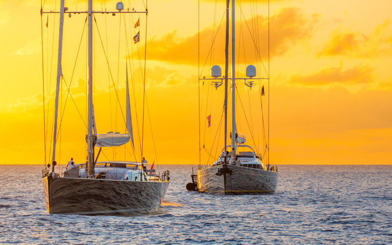 boat regatta at st barts