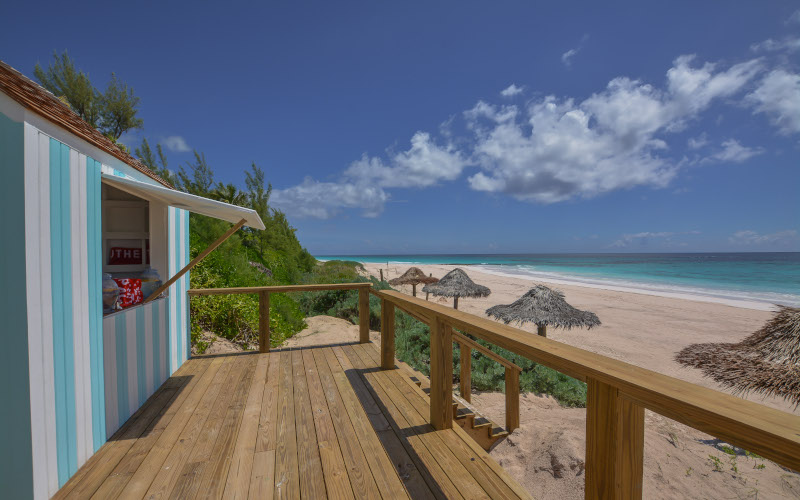 cabana and beach at la palmeraie 1 on harbour island