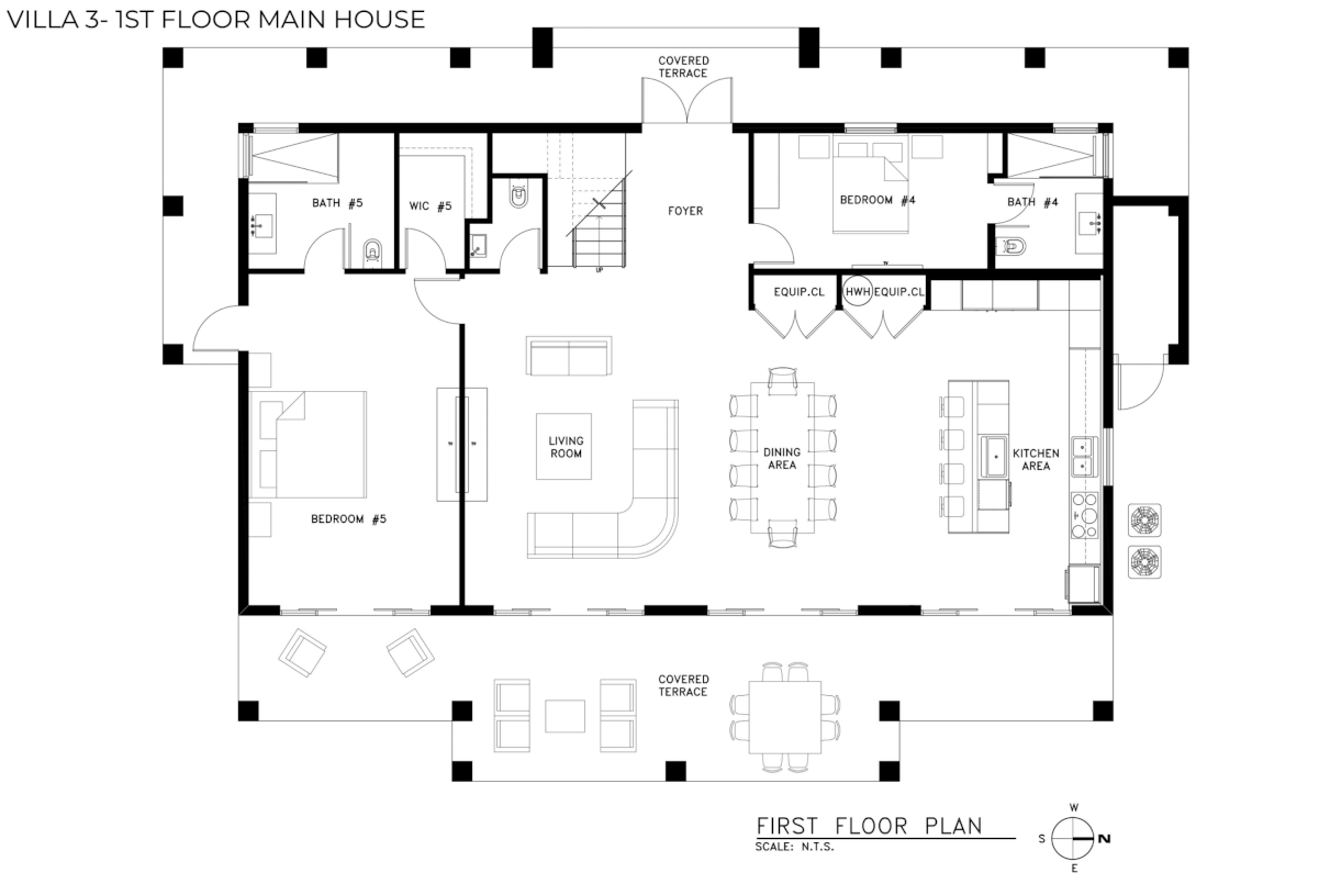 Main house - first floor plan la palmeraie villa 3 floor plan first floor