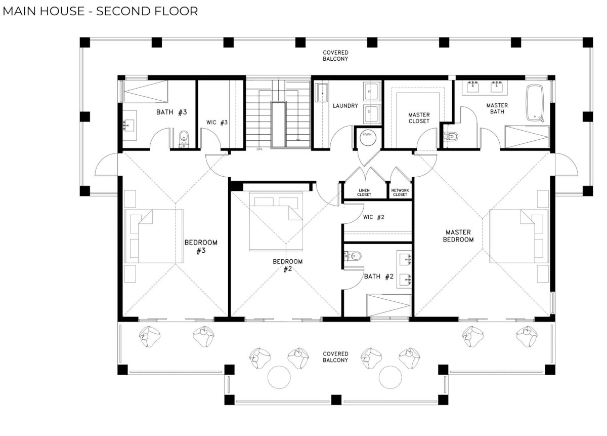 Main house - second floor plan la palmeraie villa 3 floor plan second floor