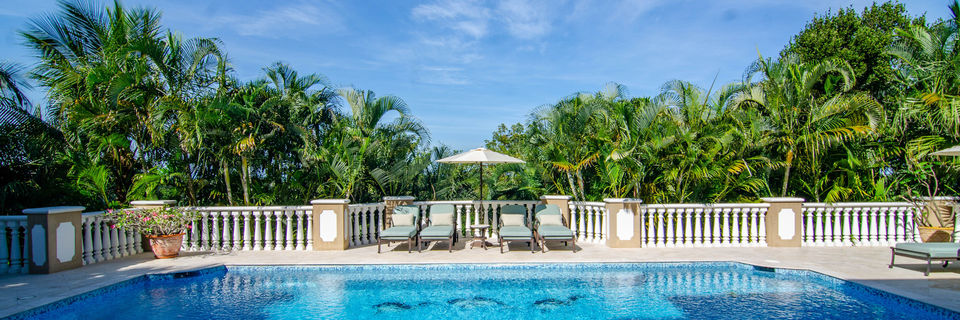 swimming pool at a villa in lyford cay