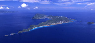 ariel view of bequia in st vincent and the grenadines