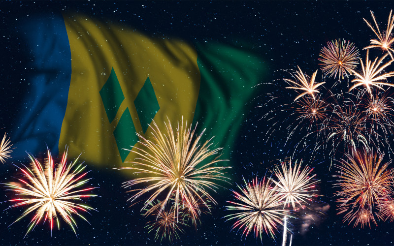 mustique festival with fireworks saint vincent and grenadines 